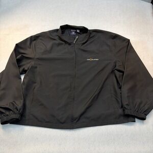Oxford Golf‎ Mens Windbreaker Jacket Full Zip Black Size 2XL
